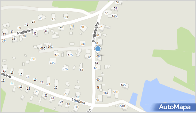 Rybnik, Strąkowska, 66, mapa Rybnika