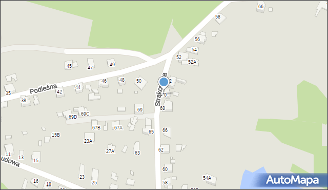 Rybnik, Strąkowska, 70, mapa Rybnika