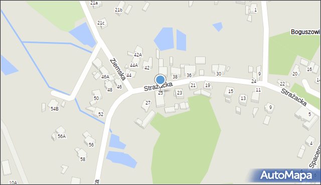 Rybnik, Strażacka, 25, mapa Rybnika