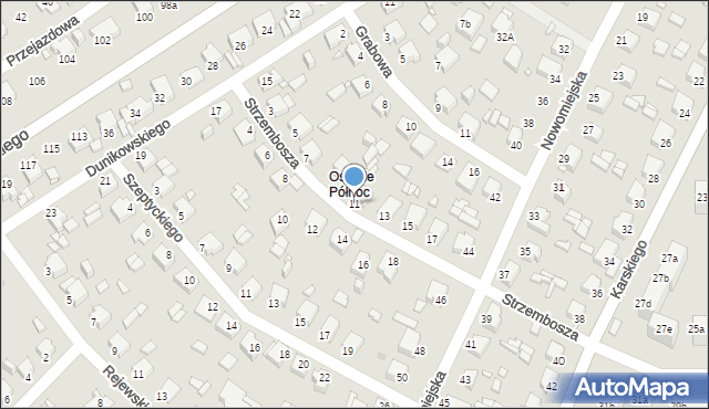 Rybnik, Strzembosza Tomasza, prof., 11, mapa Rybnika