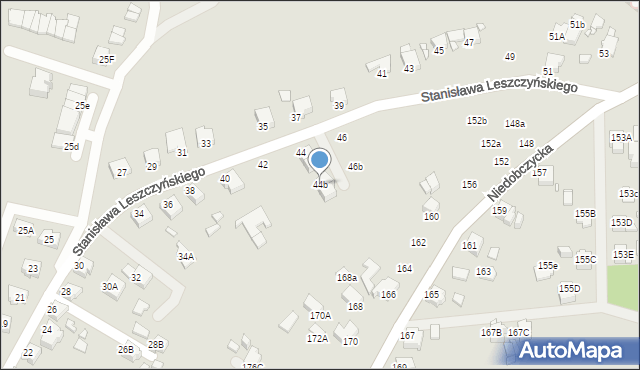 Rybnik, Stanisława Leszczyńskiego, 44b, mapa Rybnika