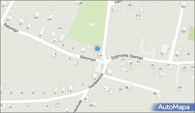 Rybnik, Stefana Batorego, 2, mapa Rybnika