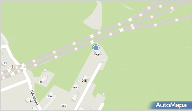 Rybnik, Stefana Batorego, 26G, mapa Rybnika