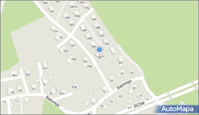 Rybnik, Stefana Batorego, 48c, mapa Rybnika