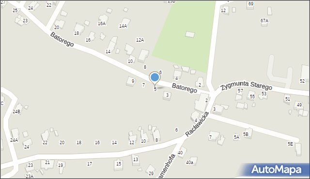 Rybnik, Stefana Batorego, 5, mapa Rybnika