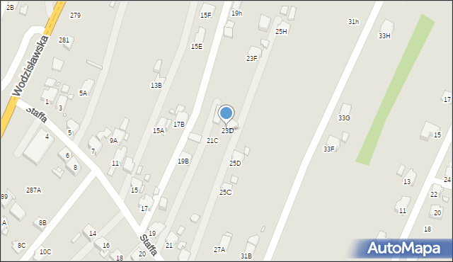 Rybnik, Staffa Leopolda, 23D, mapa Rybnika