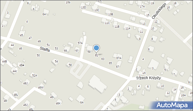 Rybnik, Staffa Leopolda, 61, mapa Rybnika