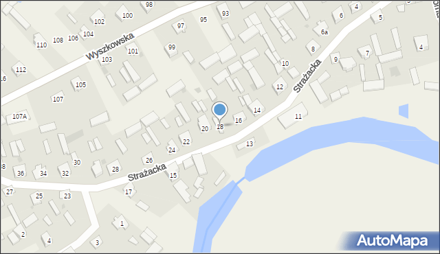 Rybno, Strażacka, 18, mapa Rybno