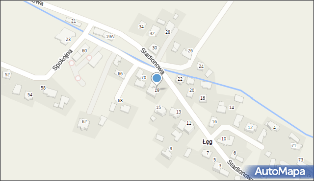 Ryczów, Stadionowa, 19, mapa Ryczów