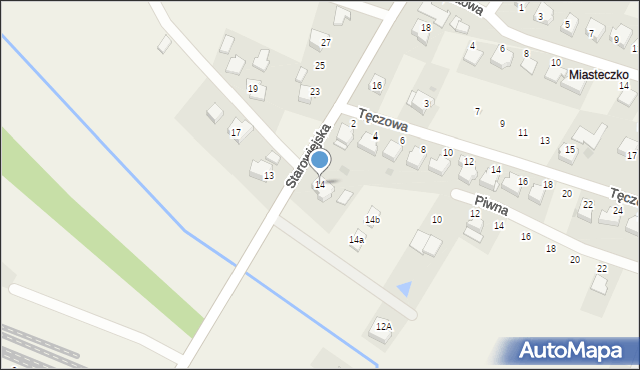 Ryczów, Starowiejska, 14, mapa Ryczów