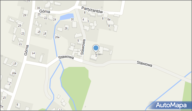 Ryczówek, Stawowa, 2, mapa Ryczówek