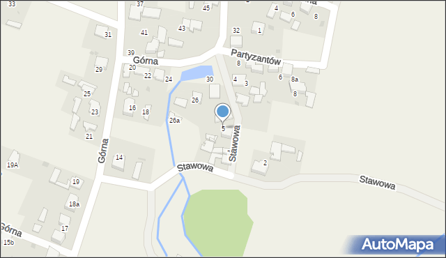 Ryczówek, Stawowa, 5, mapa Ryczówek