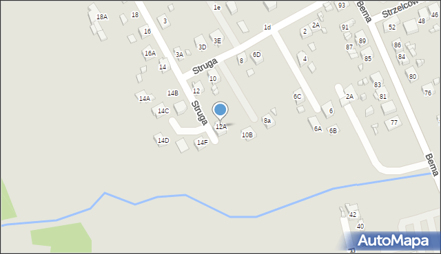 Rydułtowy, Struga Andrzeja, 12A, mapa Rydułtowy