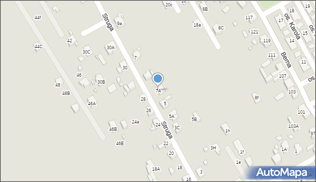 Rydułtowy, Struga Andrzeja, 7A, mapa Rydułtowy