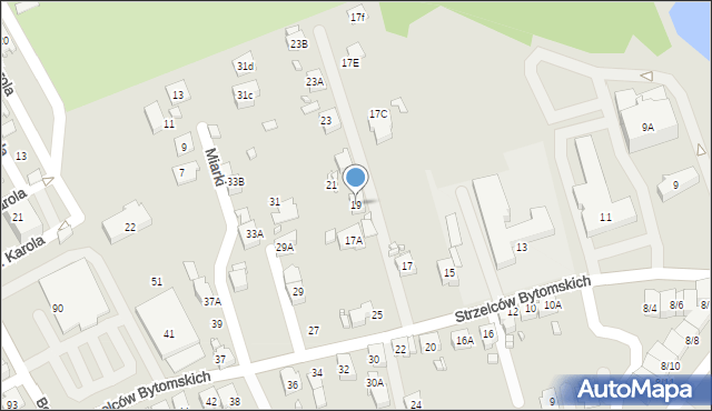 Rydułtowy, Strzelców Bytomskich, 19, mapa Rydułtowy