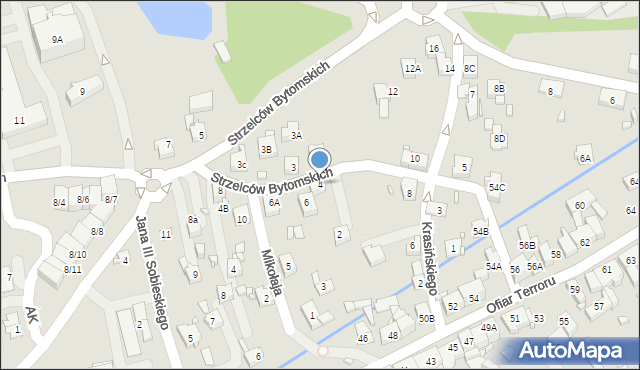 Rydułtowy, Strzelców Bytomskich, 4, mapa Rydułtowy