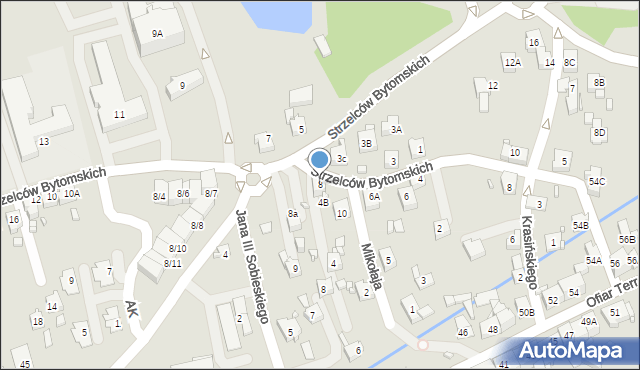 Rydułtowy, Strzelców Bytomskich, 8, mapa Rydułtowy