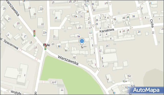 Ryki, Stanisława Augusta Poniatowskiego, 5a, mapa Ryki