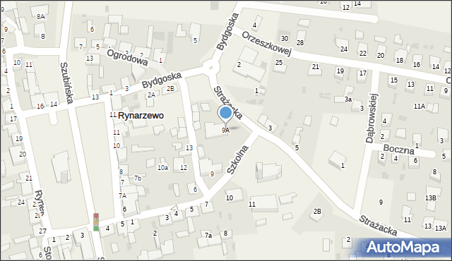 Rynarzewo, Strażacka, 9A, mapa Rynarzewo