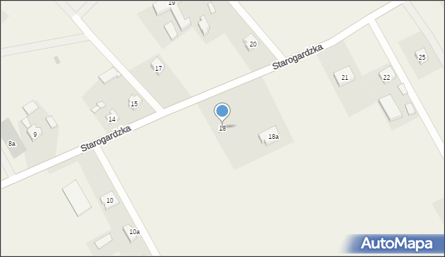 Rywałd, Starogardzka, 18, mapa Rywałd