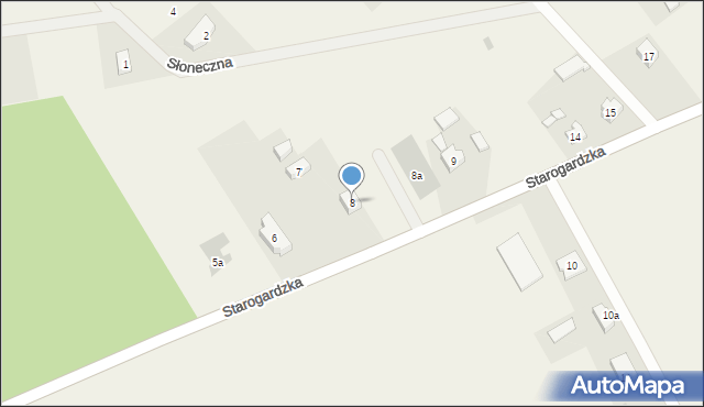 Rywałd, Starogardzka, 8, mapa Rywałd