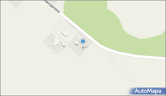 Rywałd, Starogardzka, 85, mapa Rywałd