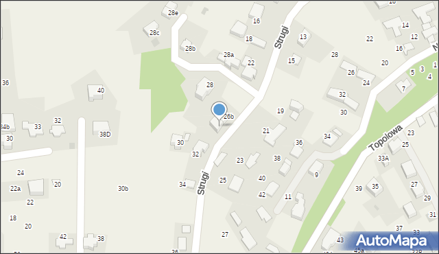 Rząska, Strugi, 26c, mapa Rząska