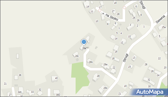 Rząska, Strugi, 28e, mapa Rząska