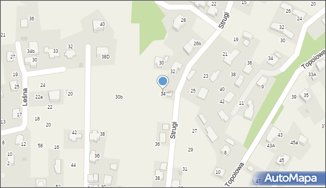Rząska, Strugi, 34, mapa Rząska