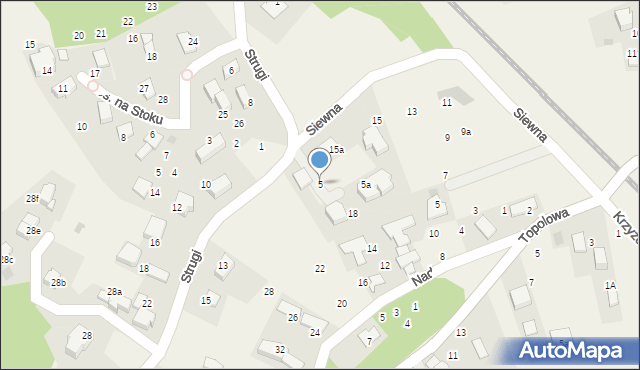 Rząska, Strugi, 5, mapa Rząska