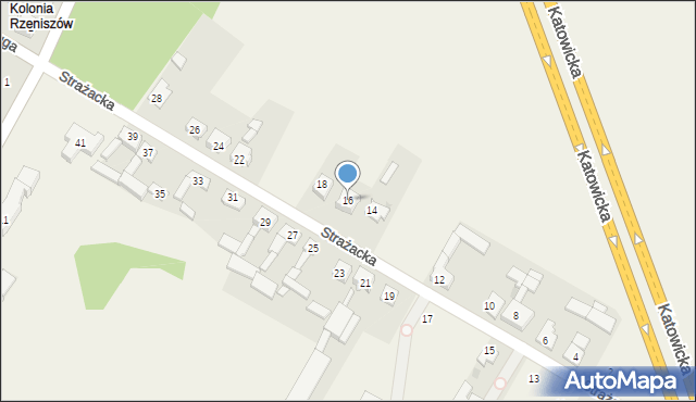 Rzeniszów, Strażacka, 16, mapa Rzeniszów