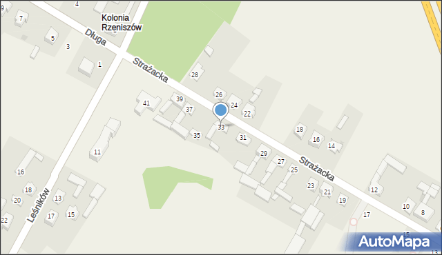 Rzeniszów, Strażacka, 33, mapa Rzeniszów