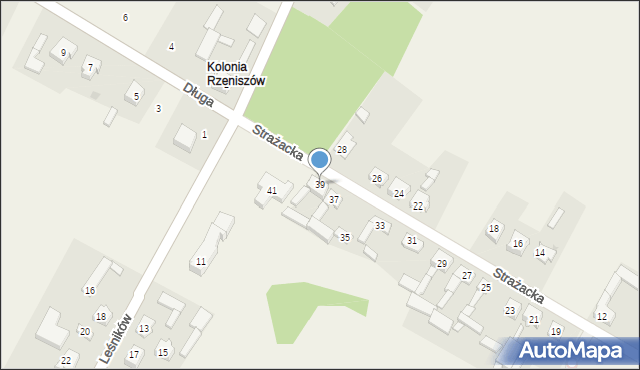 Rzeniszów, Strażacka, 39, mapa Rzeniszów