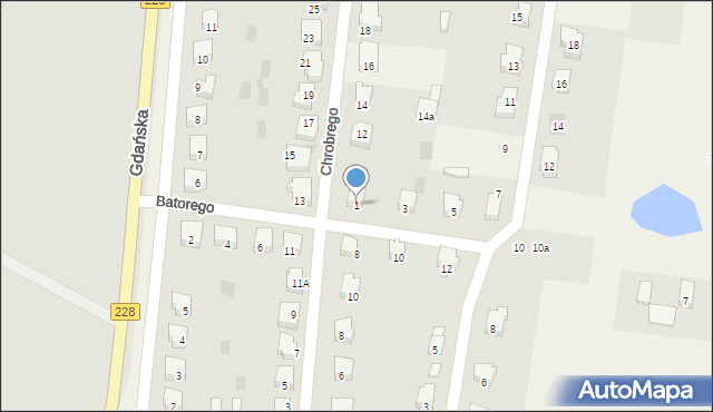 Rzepnica, Stefana Batorego, 1, mapa Rzepnica