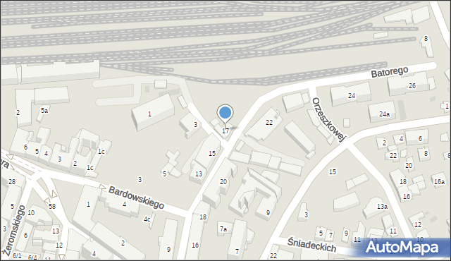 Rzeszów, Stefana Batorego, 17, mapa Rzeszów