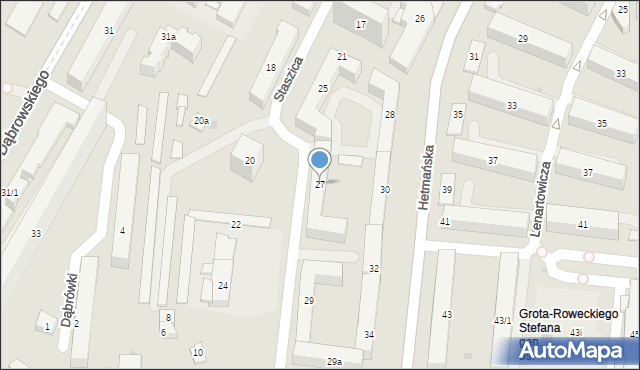 Rzeszów, Staszica Stanisława, 27, mapa Rzeszów