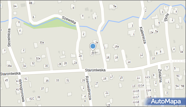 Rzeszów, Staroniwska, 20, mapa Rzeszów