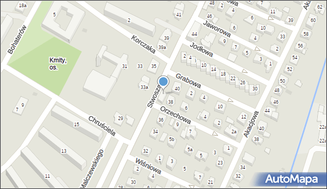 Rzeszów, Stwosza Wita, 38a, mapa Rzeszów