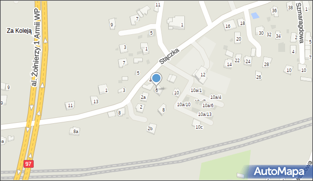 Rzeszów, Stączka Jana, ks., 6, mapa Rzeszów