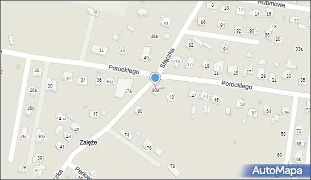 Rzeszów, Stączka Jana, ks., 80a, mapa Rzeszów