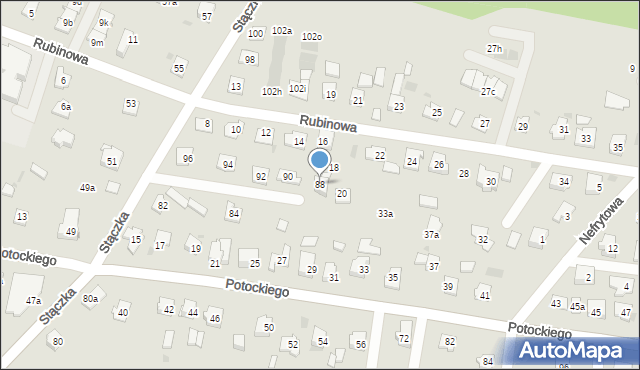 Rzeszów, Stączka Jana, ks., 88, mapa Rzeszów
