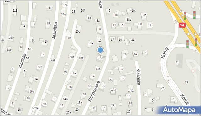 Rzeszów, Strzyżowska, 12, mapa Rzeszów
