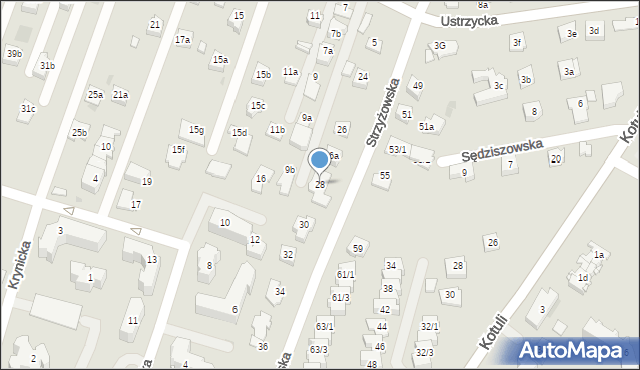 Rzeszów, Strzyżowska, 28, mapa Rzeszów