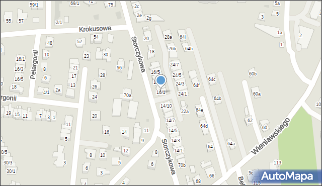 Rzeszów, Storczykowa, 16/1, mapa Rzeszów