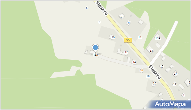 Rzuców, Staszica Stanisława, 14a, mapa Rzuców
