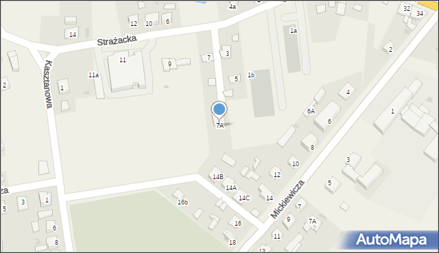 Sadki, Strażacka, 7A, mapa Sadki