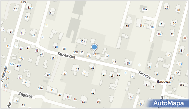 Sadowa, Strzelecka, 23, mapa Sadowa