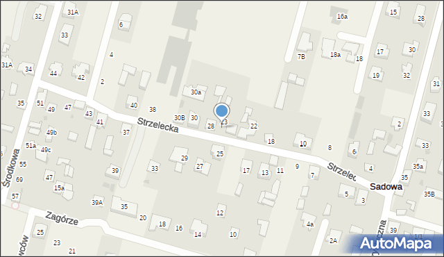 Sadowa, Strzelecka, 26, mapa Sadowa