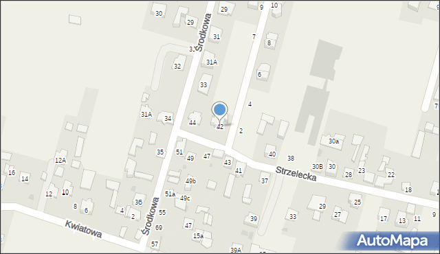 Sadowa, Strzelecka, 42, mapa Sadowa