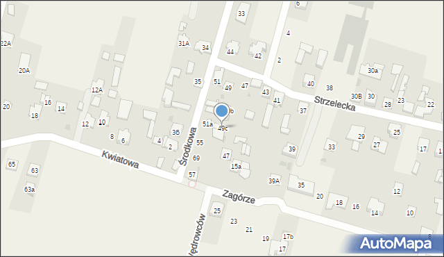 Sadowa, Strzelecka, 49c, mapa Sadowa